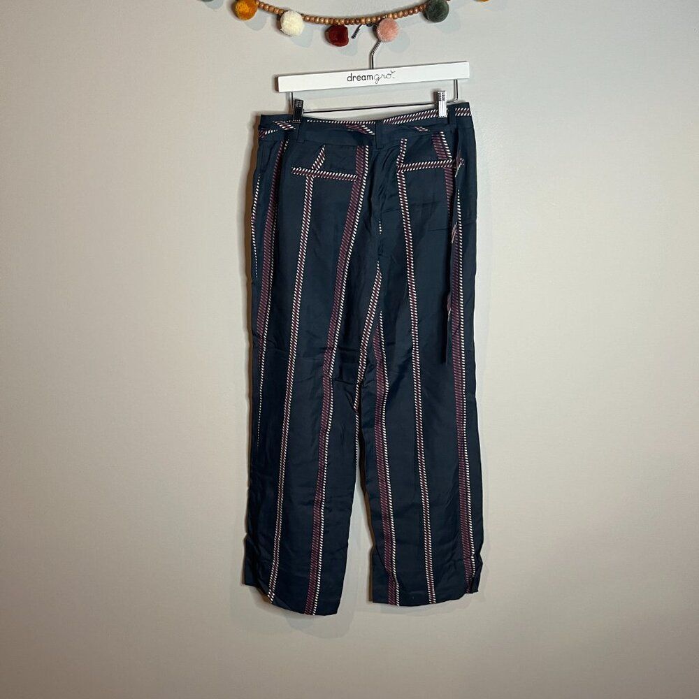 LOFT blue patterned wide leg pants - Picture 4 of 5